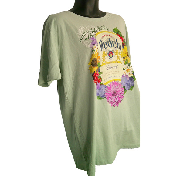 Modelo Cerveza T-shirt Mint Green Women's Medium NEW - Picture 2 of 6